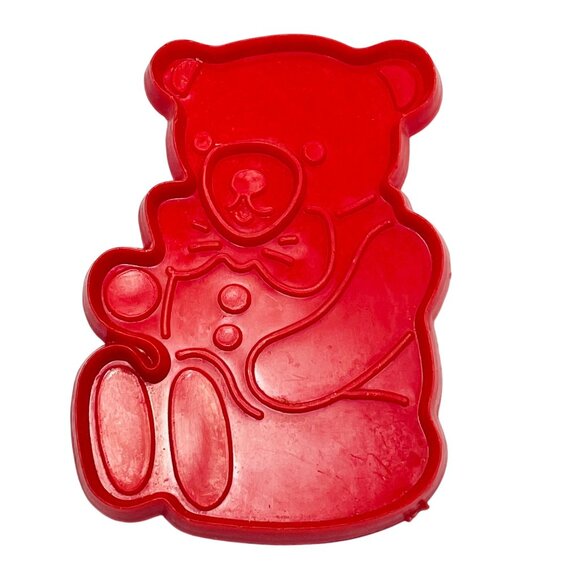 Vintage Red Teddy Bear Cookie Cutter - Picture 1 of 4
